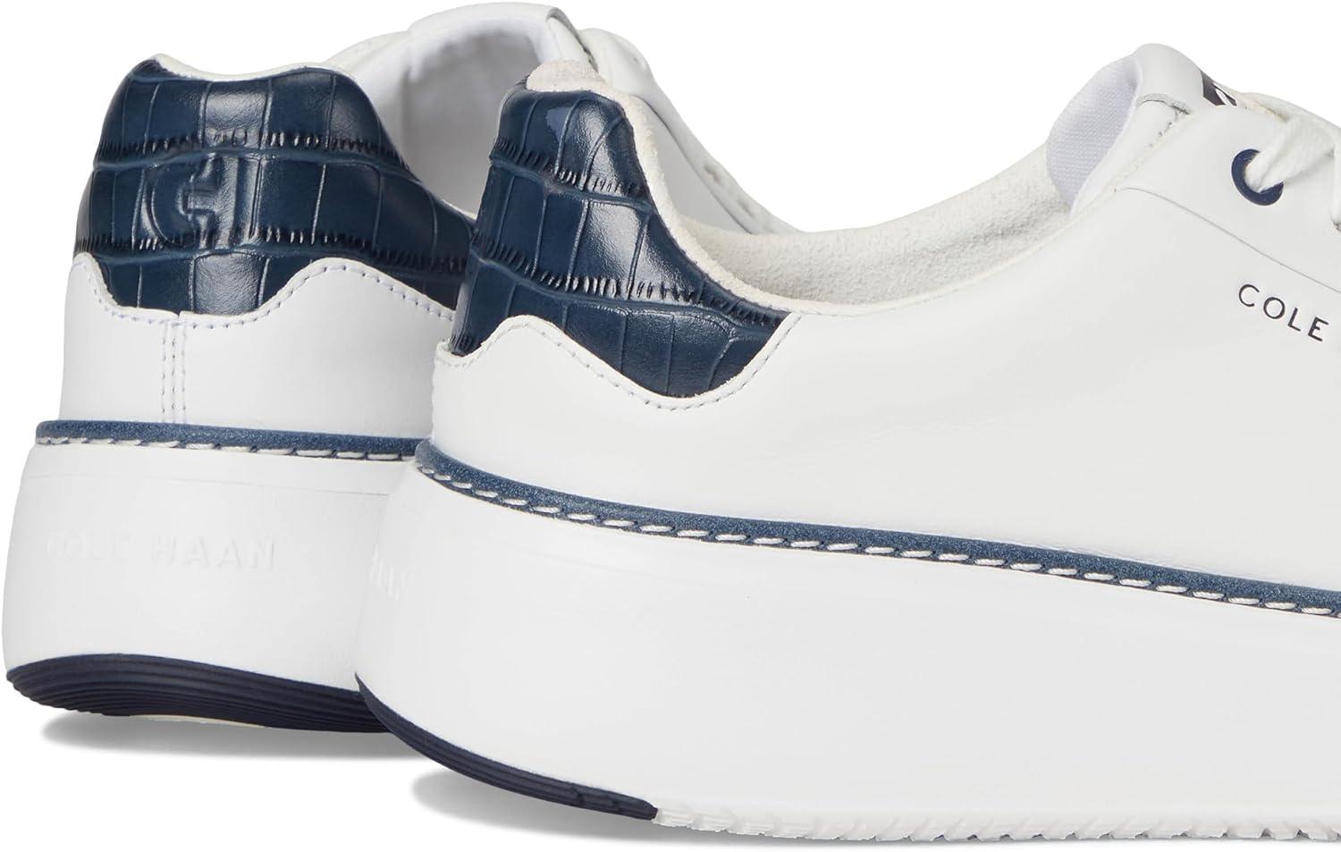 image:imageCole Haan Womens Grandpro Topspin SneakersWhiteNavy Crocodile Print