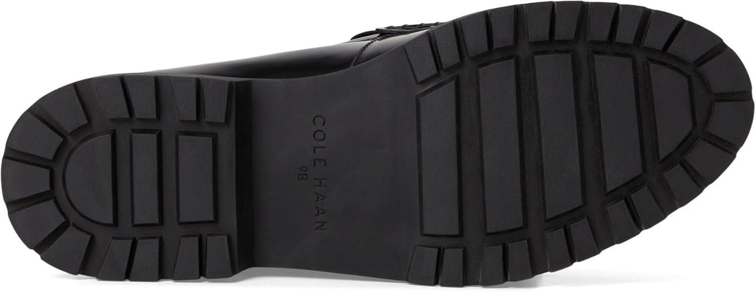 image:imageCole Haan Womens Treena Lug Kiltie Loafers FlatBlack Box Leather