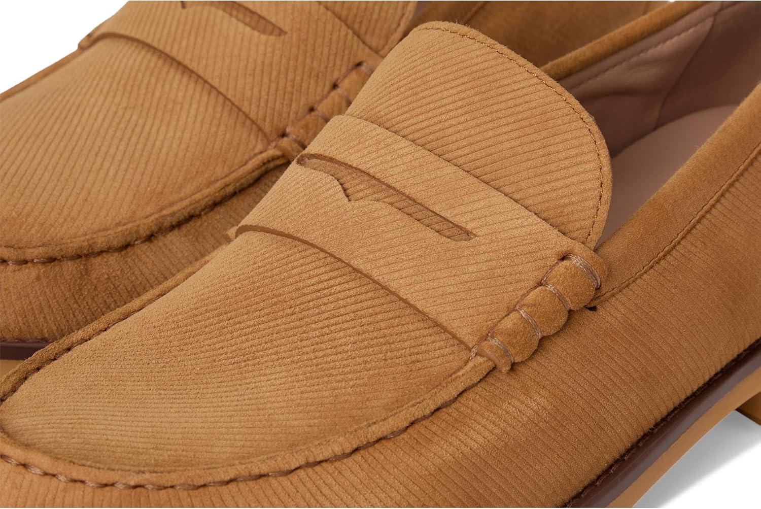 image:imageCole Haan Womens Treena Lug Loafers FlatGolden Honey Corduroy Suede