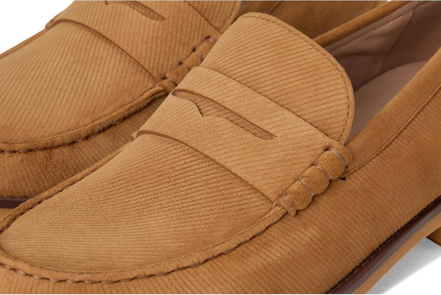 image:imageCole Haan Womens Treena Lug Loafers FlatGolden Honey Corduroy Suede