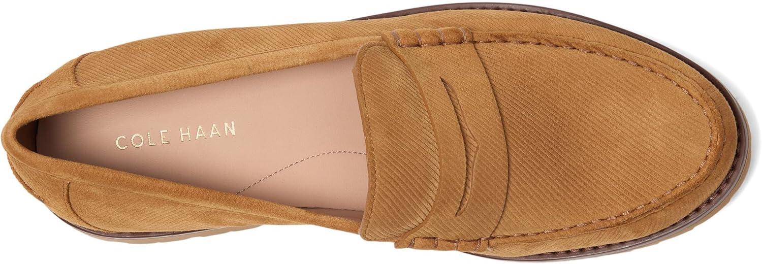 image:imageCole Haan Womens Treena Lug Loafers FlatGolden Honey Corduroy Suede