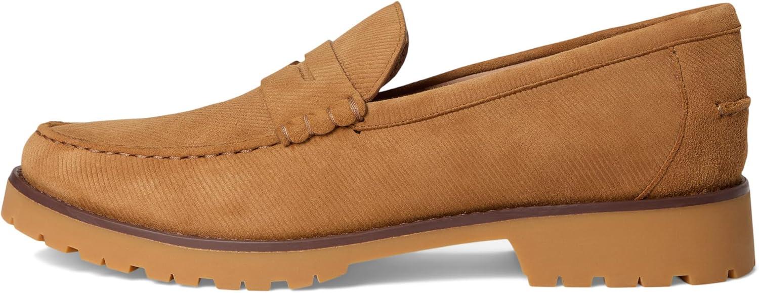 image:imageCole Haan Womens Treena Lug Loafers FlatGolden Honey Corduroy Suede
