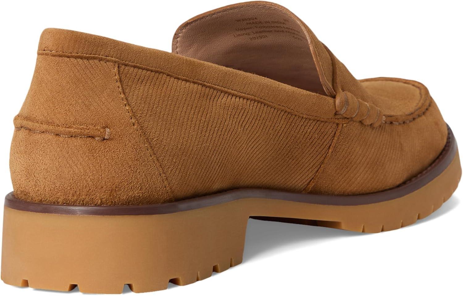 image:imageCole Haan Womens Treena Lug Loafers FlatGolden Honey Corduroy Suede