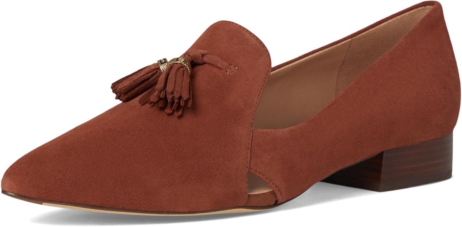 image:imageCole Haan Womens Vaya TasselDark Cuoio Suede