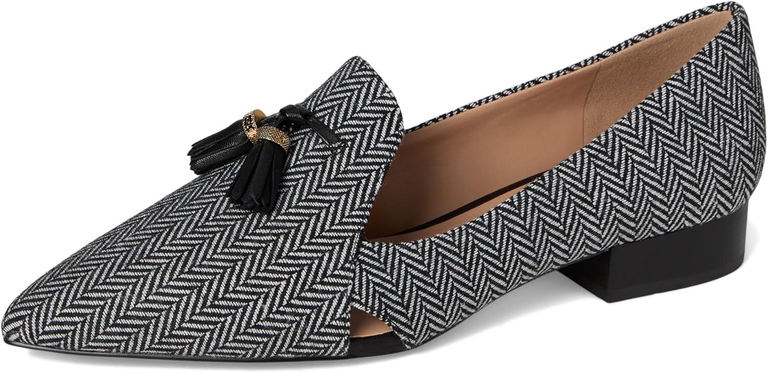 image:imageCole Haan Womens Vaya TasselHerringbone TextileBlack Leather
