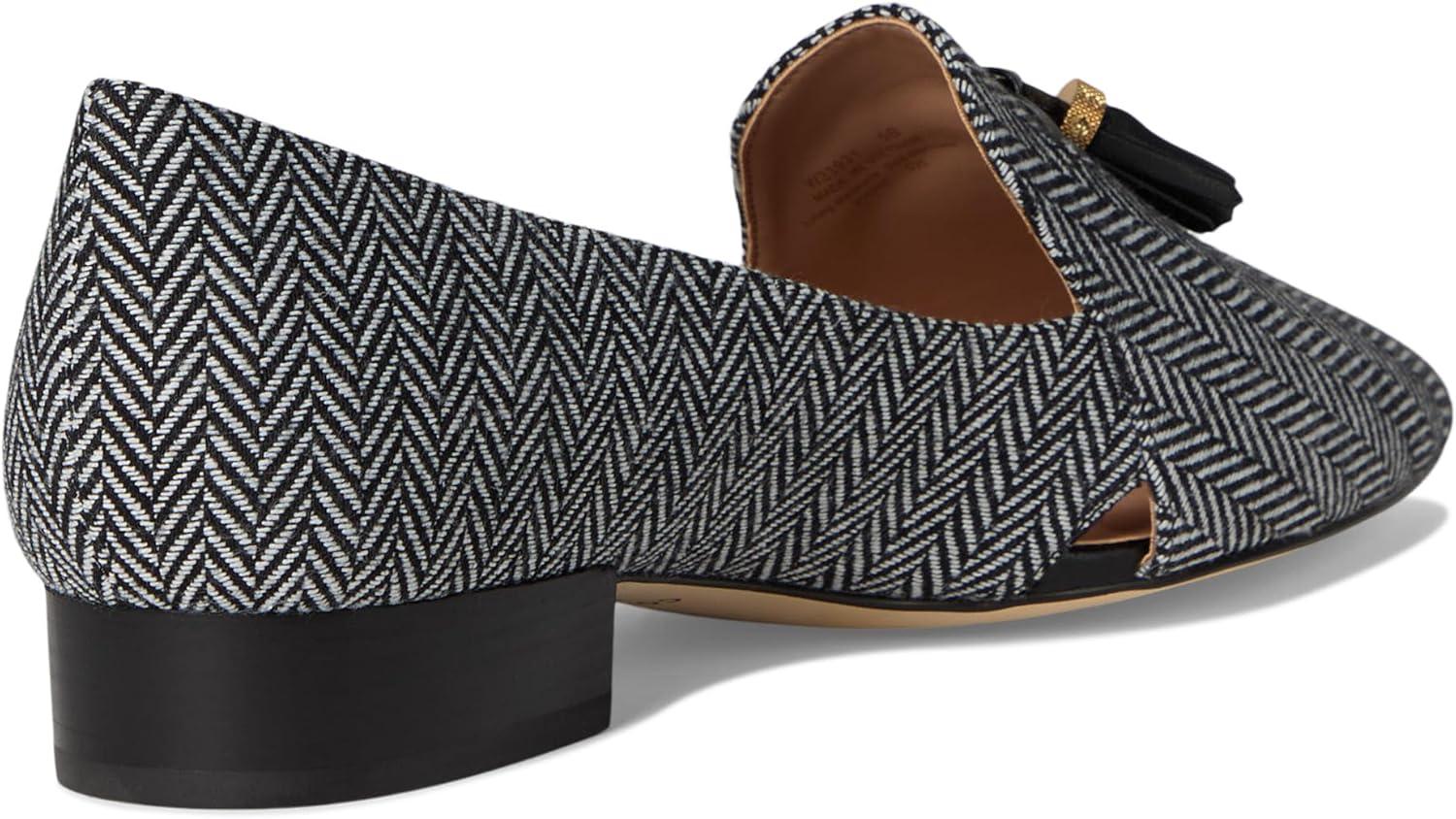 image:imageCole Haan Womens Vaya TasselHerringbone TextileBlack Leather