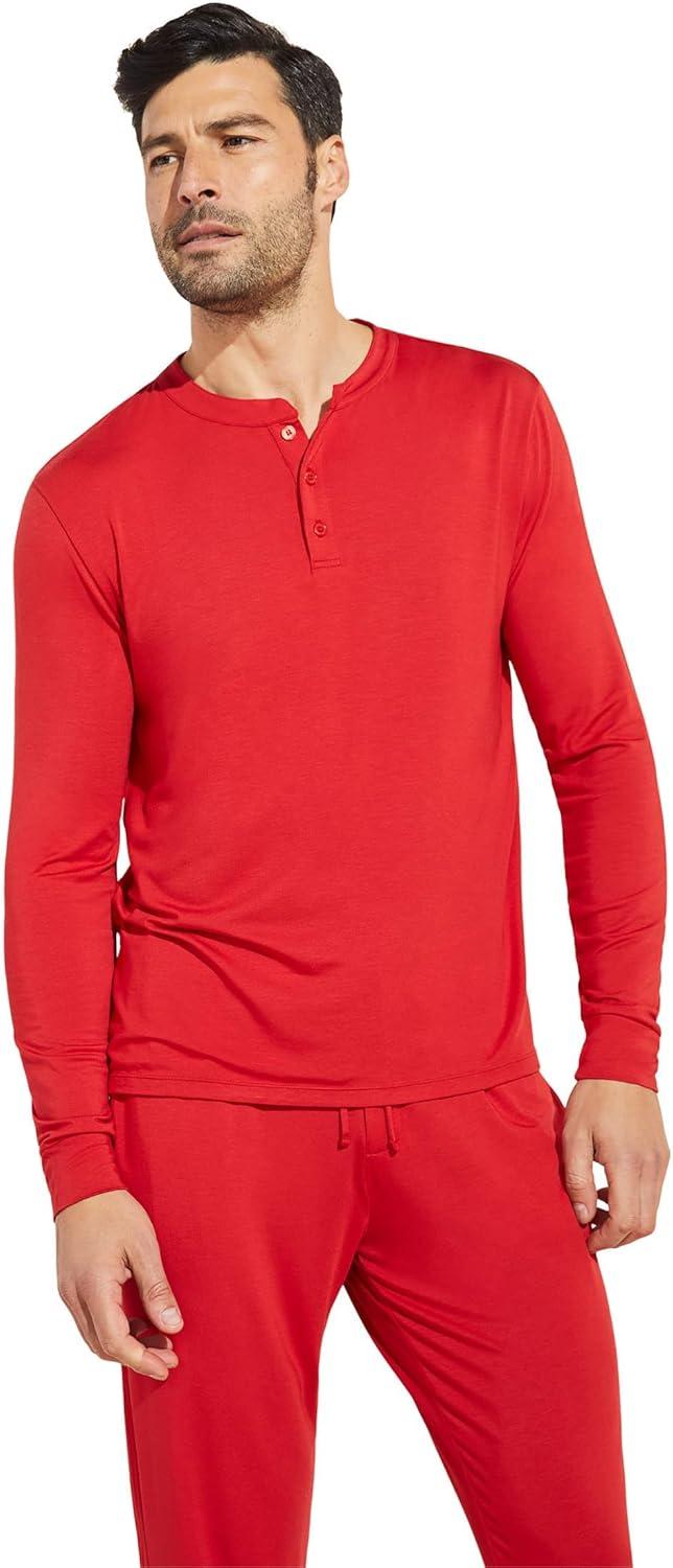 image:imageEberjey Henry Mens Jersey Modal PJ SetHaute Red