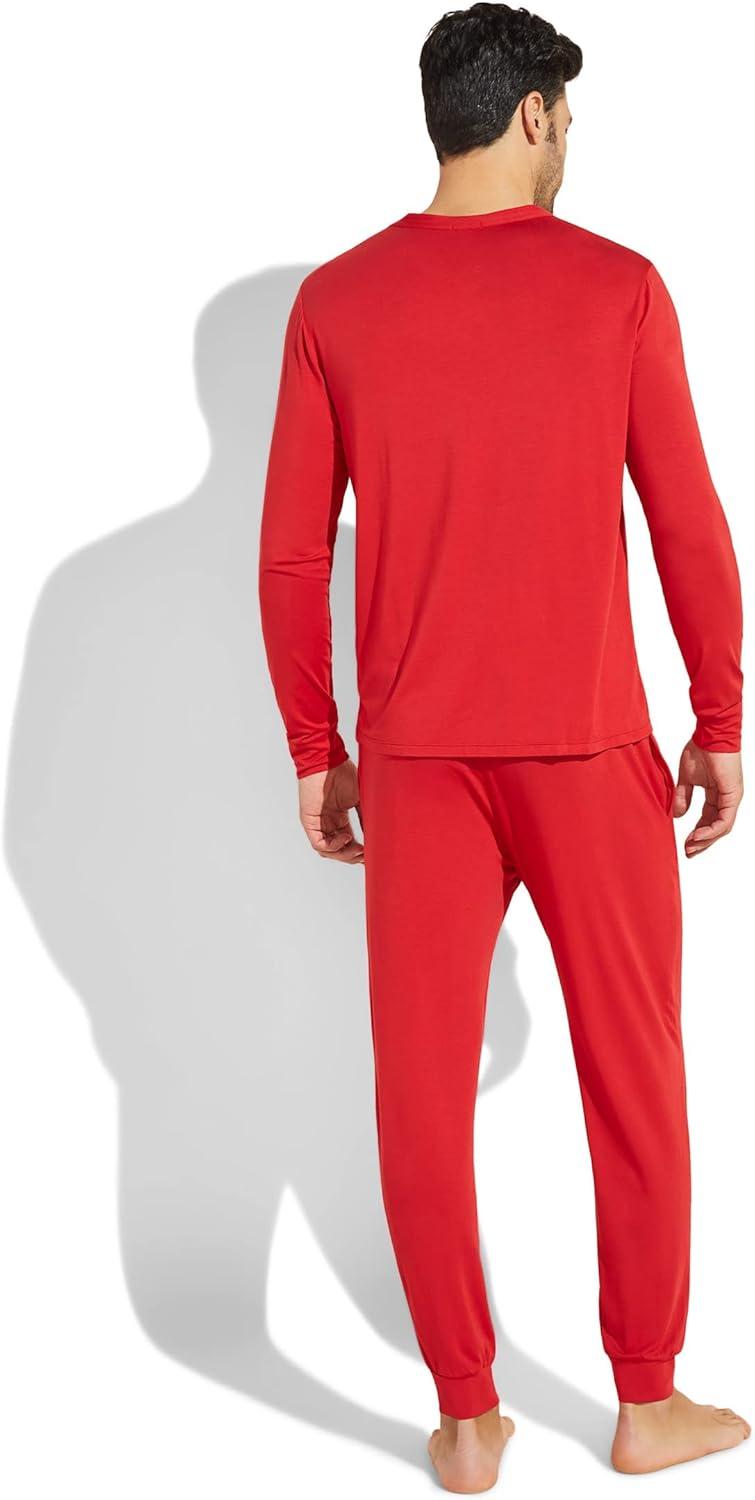 image:imageEberjey Henry Mens Jersey Modal PJ SetHaute Red