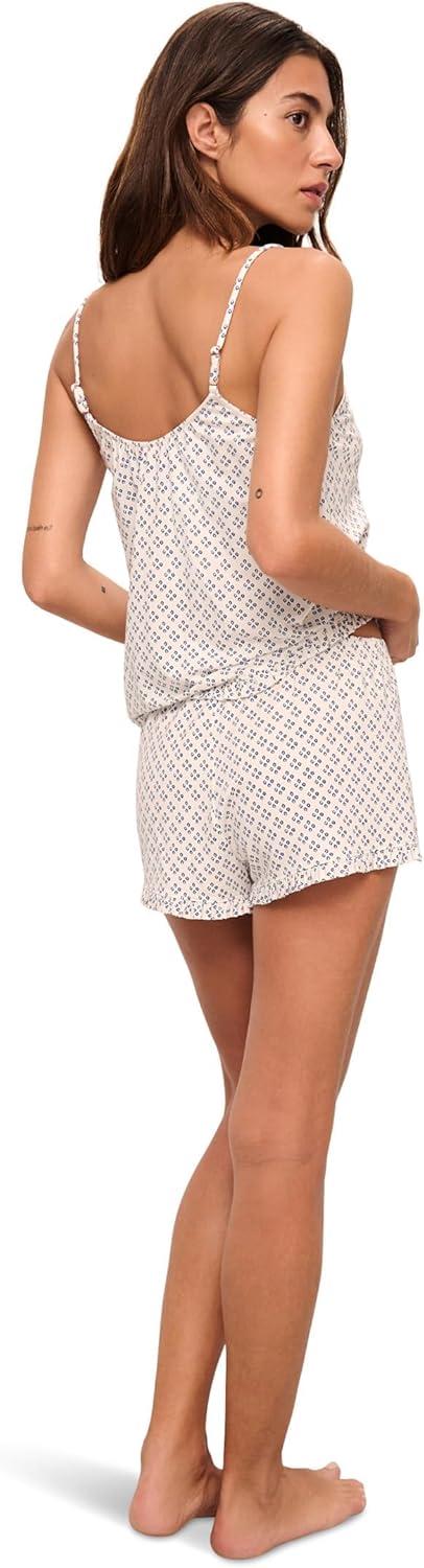 image:imageEberjey womens Gisele Printed the Ruffle Cami amp Shorts SetPetite Batik Denim