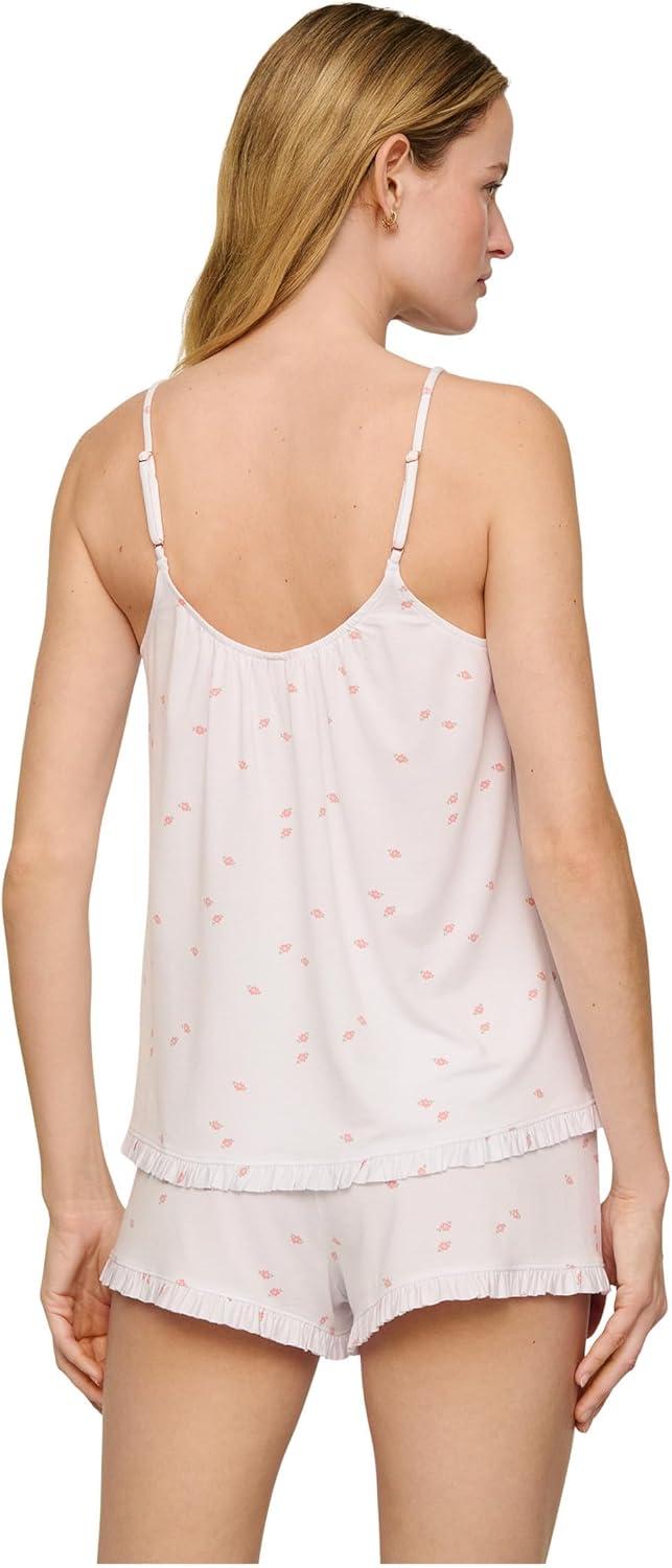image:imageEberjey womens Gisele Printed the Ruffle Cami amp Shorts SetSummer Daisy WhitePale Mauve