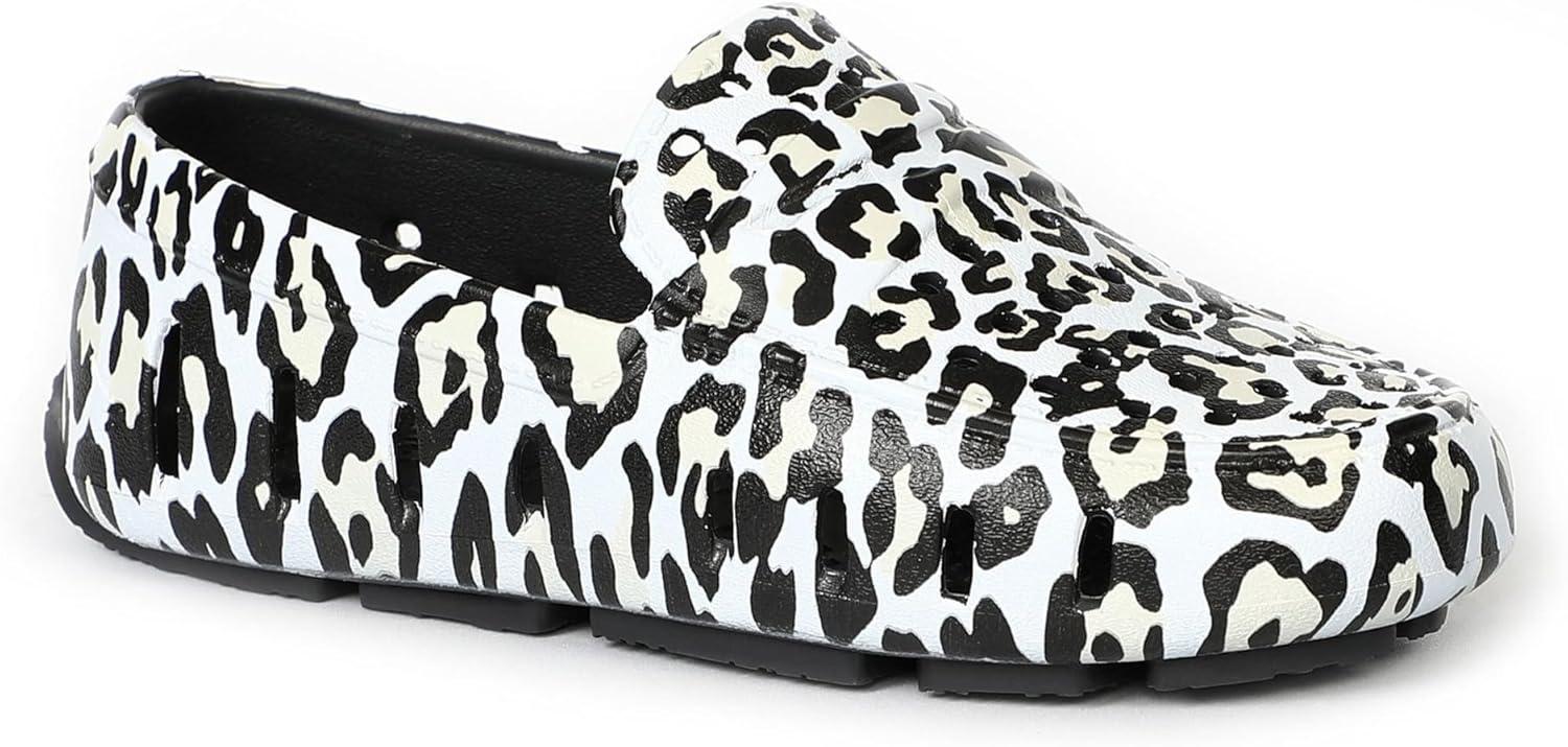 image:imageFloafers Girls Prodigy Driver Animal Print ToddlerLittle KidBig KidSnow LeopardBlack