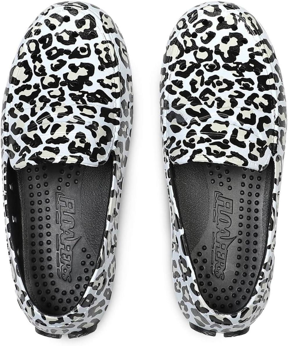 image:imageFloafers Girls Prodigy Driver Animal Print ToddlerLittle KidBig KidSnow LeopardBlack