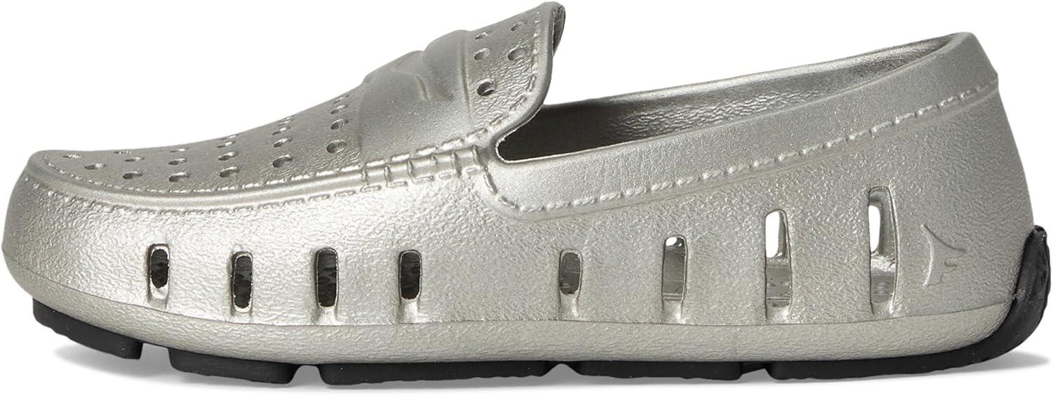 image:imageFloafers Girls Prodigy Driver Metallic ToddlerLittle KidBig KidPewterBlack