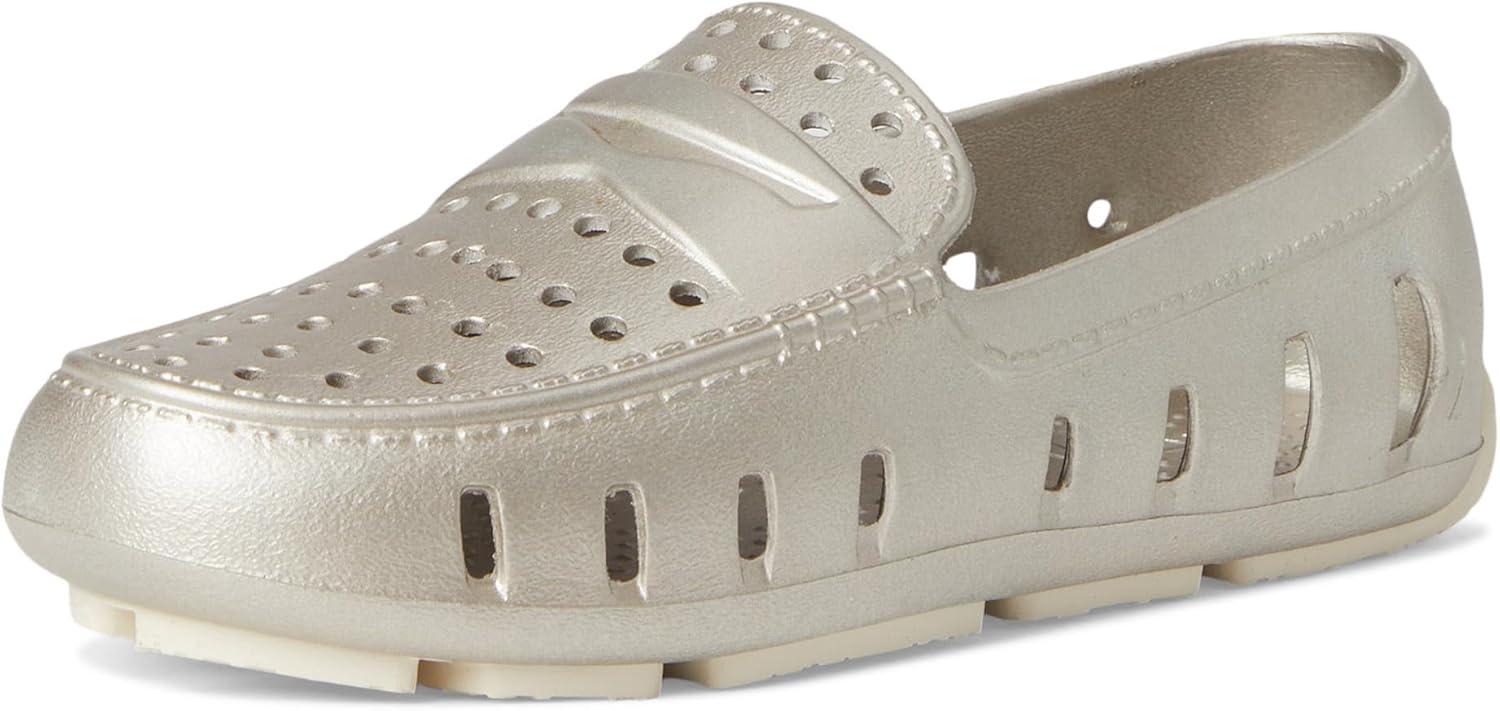 image:imageFloafers Girls Prodigy Driver Metallic ToddlerLittle KidBig KidWhite GoldCream
