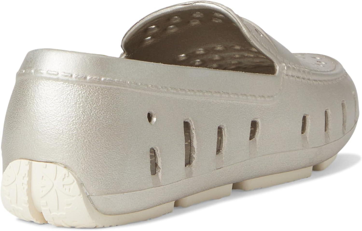 image:imageFloafers Girls Prodigy Driver Metallic ToddlerLittle KidBig KidWhite GoldCream