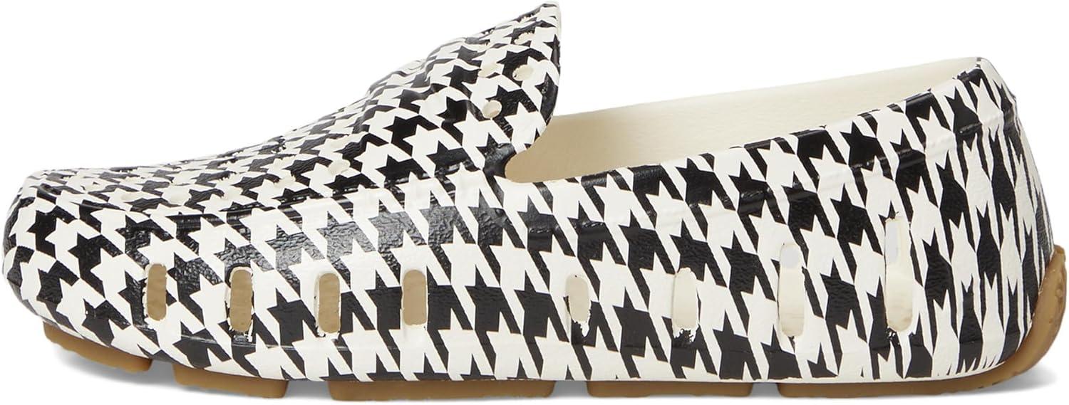 image:imageFloafers UnisexChild Prodigy Driver Print ToddlerLittle KidBig KidCream Black Houndstooth