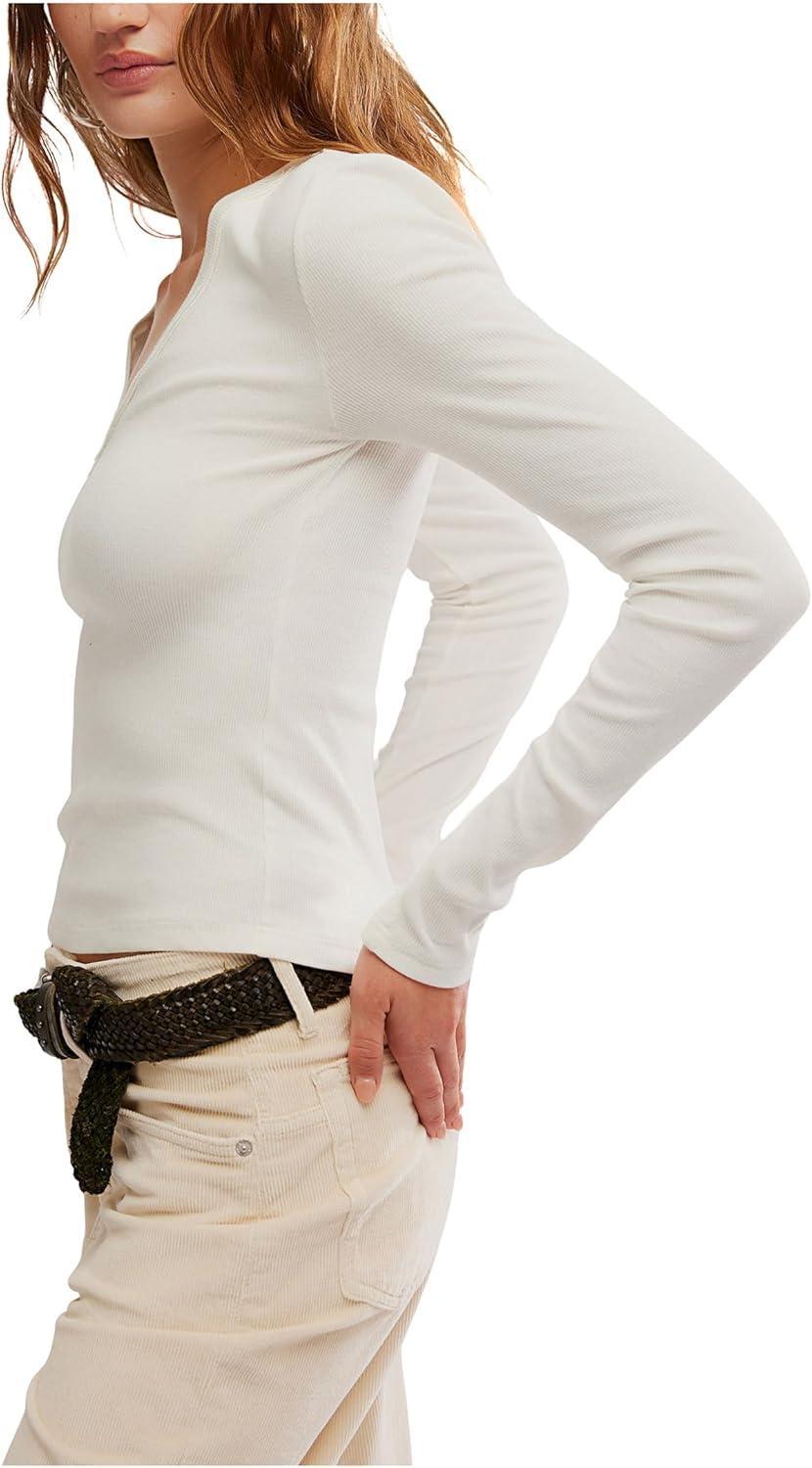 image:imageFree People Womens Neria Long SleeveClean Ivory