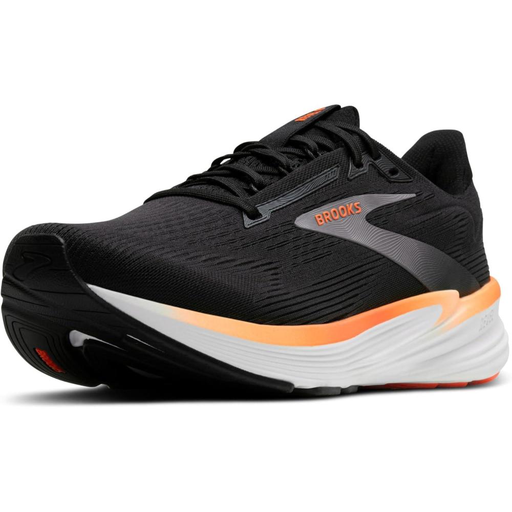 image:imageBrooks Mens Revel 8 Neutral Running amp Walking ShoeBlackExcaliburOrange