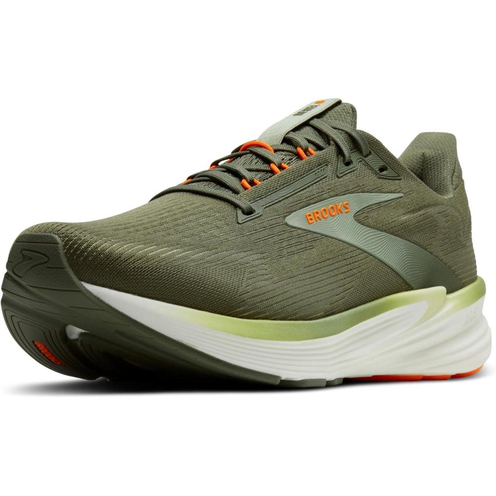 image:imageBrooks Mens Revel 8 Neutral Running amp Walking ShoeOliveTeaOrange