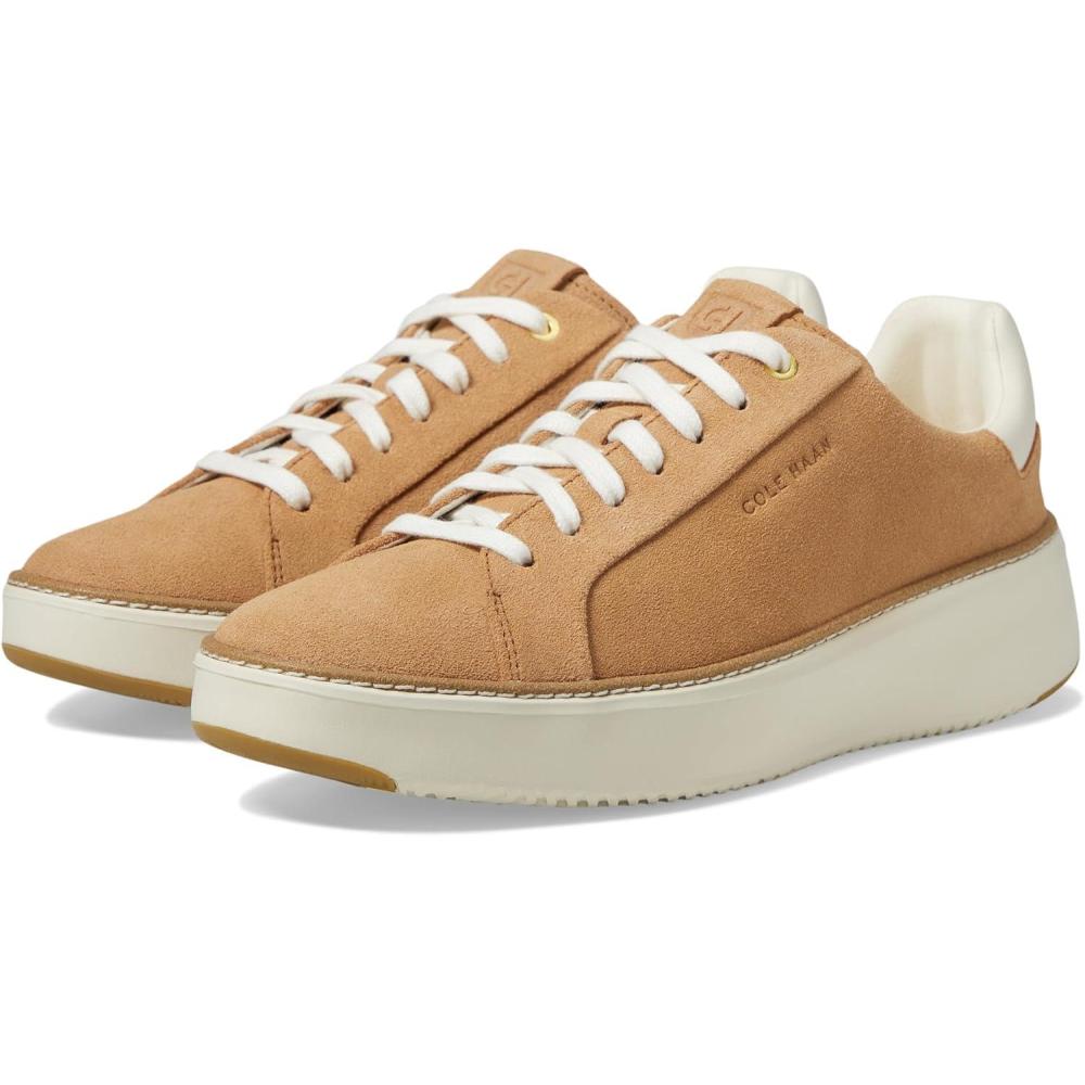 image:imageCole Haan Womens Grandpro Topspin SneakersBiscuit SuedeIvory