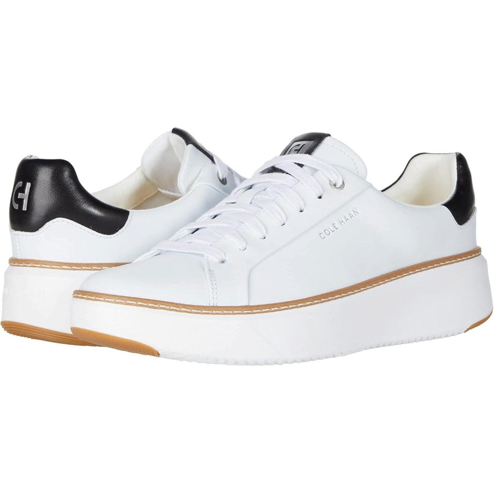 image:imageCole Haan Womens Grandpro Topspin SneakersIvoryBlack Leather