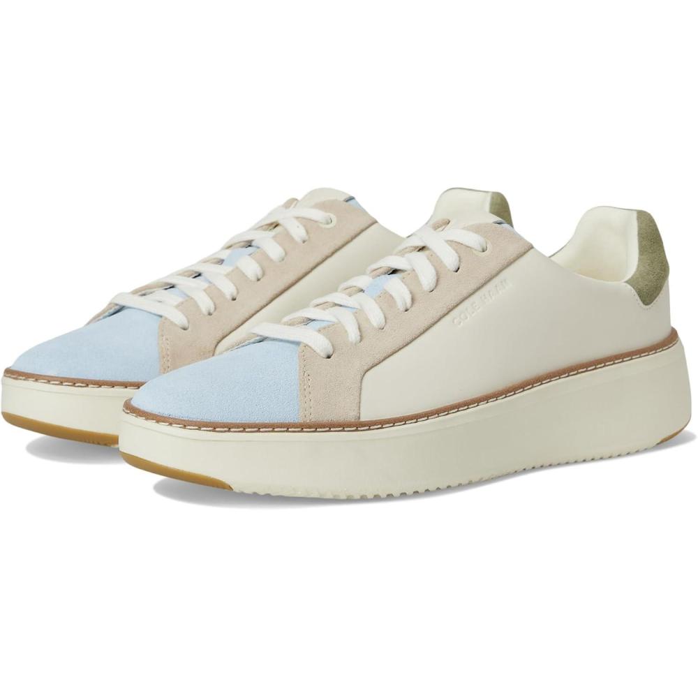 image:imageCole Haan Womens Grandpro Topspin SneakersIvrySkywayGrnIv