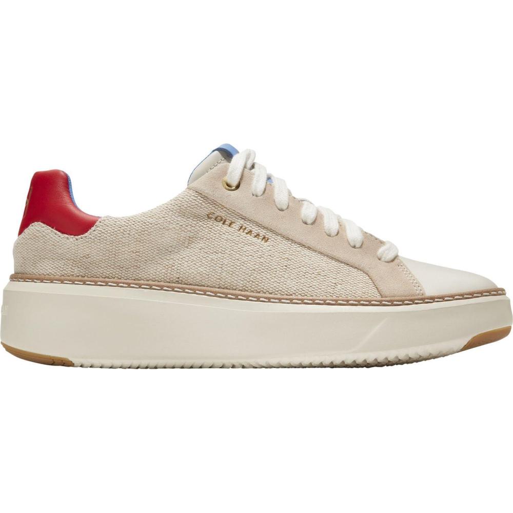 image:imageCole Haan Womens Grandpro Topspin SneakersNatural CanvasIvoryGoji Berry