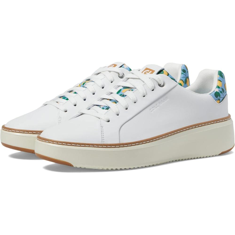 image:imageCole Haan Womens Grandpro Topspin SneakersOptic White Azure Lemon Print