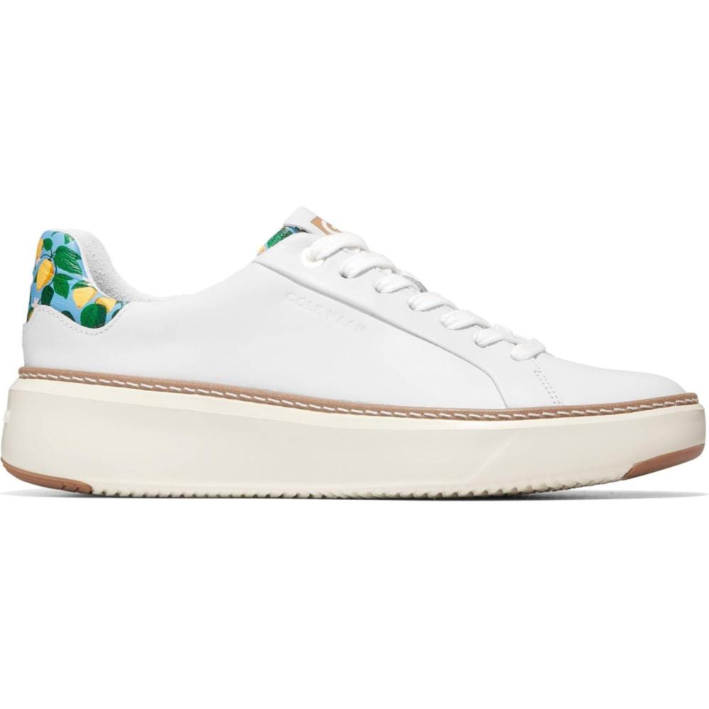 image:imageCole Haan Womens Grandpro Topspin SneakersOptic WhiteAzure Lemon Print