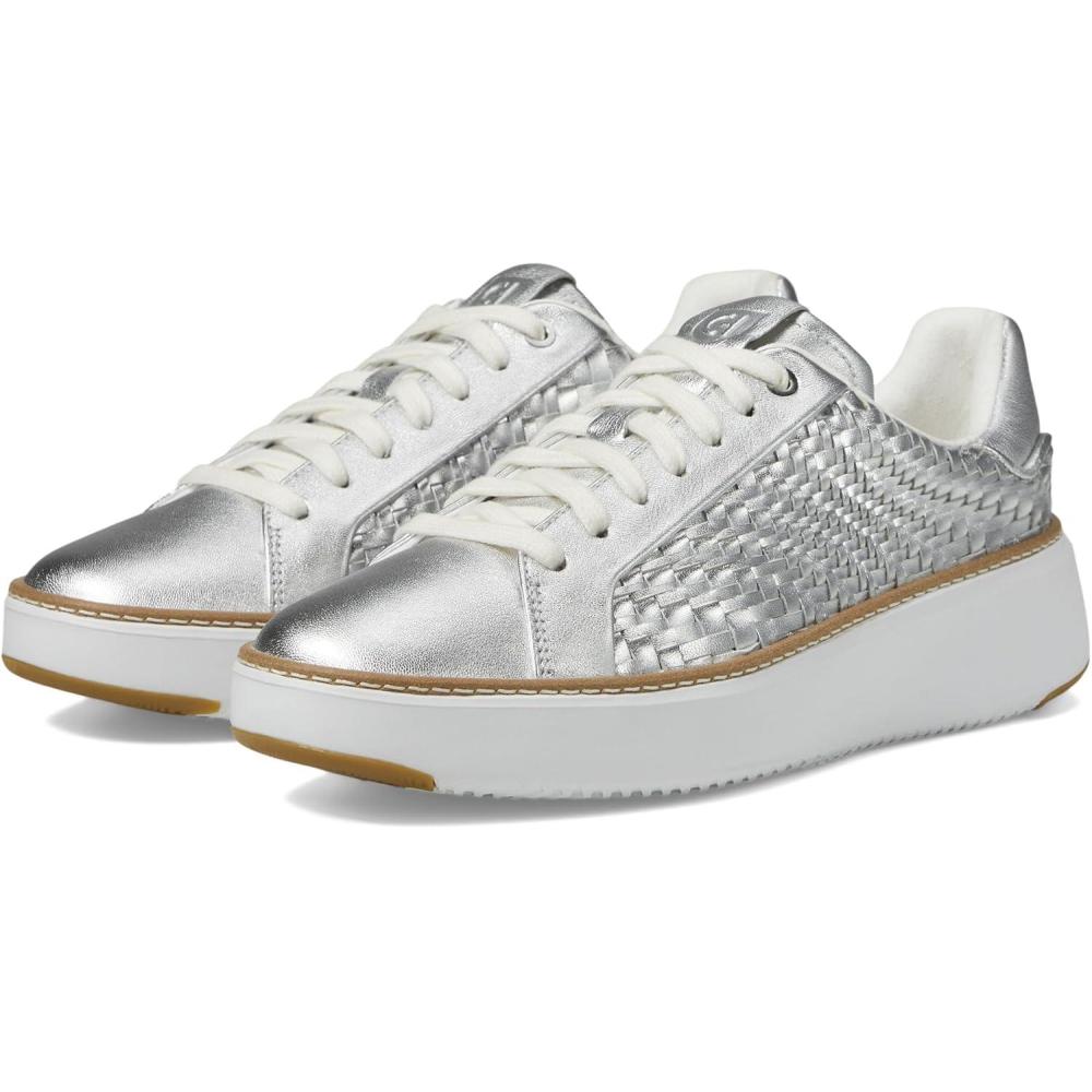 image:imageCole Haan Womens Grandpro Topspin SneakersSilver Genevieve Weave
