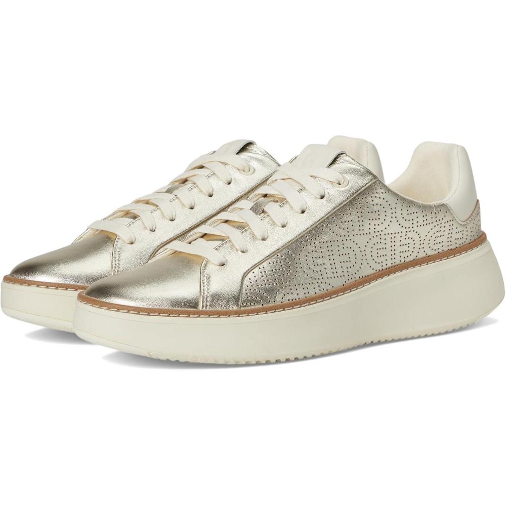 image:imageCole Haan Womens Grandpro Topspin SneakersSoft Gold MetallicPerforated Leather