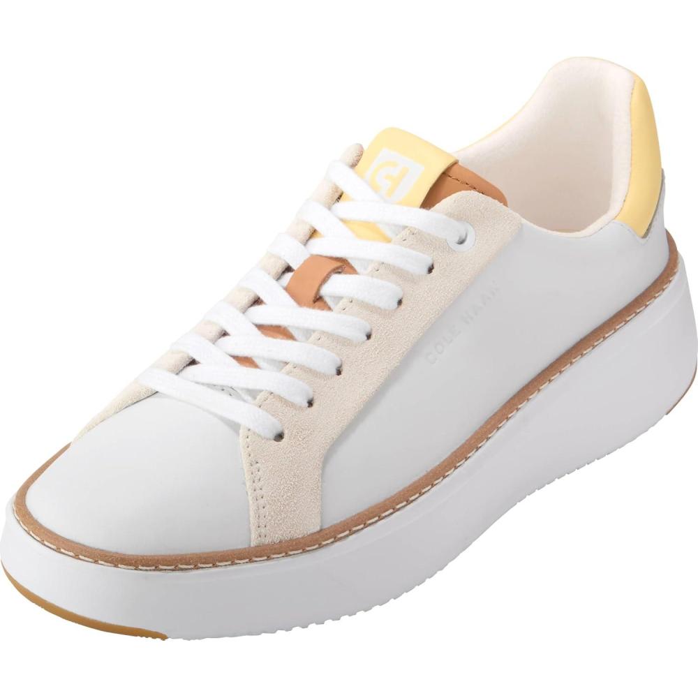 image:imageCole Haan Womens Grandpro Topspin SneakersWhiteBirch Suede