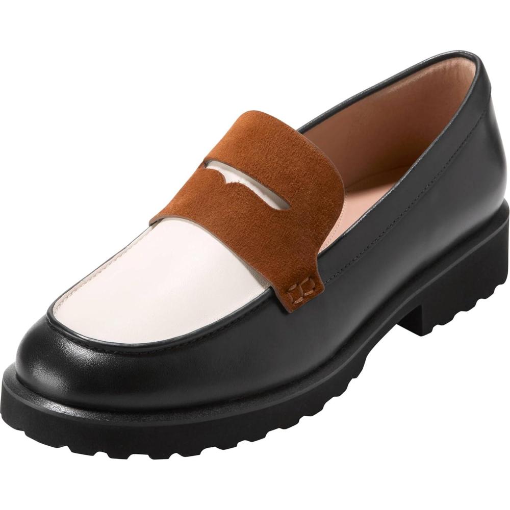 image:imageCole Haan Womens GwendolynBlack LtrIvory LtrCh Tobacco Suede