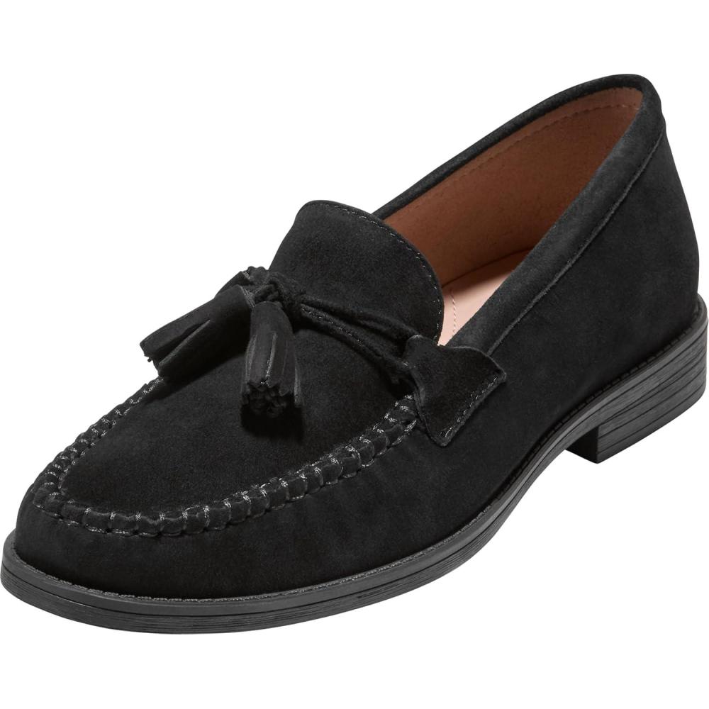 image:imageCole Haan Womens Stassi Soft TasselBlack Suede