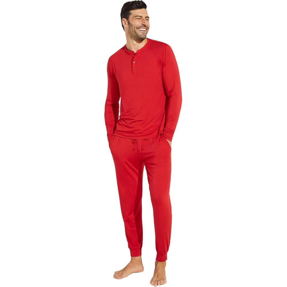 image:imageEberjey Henry Mens Jersey Modal PJ SetHaute Red