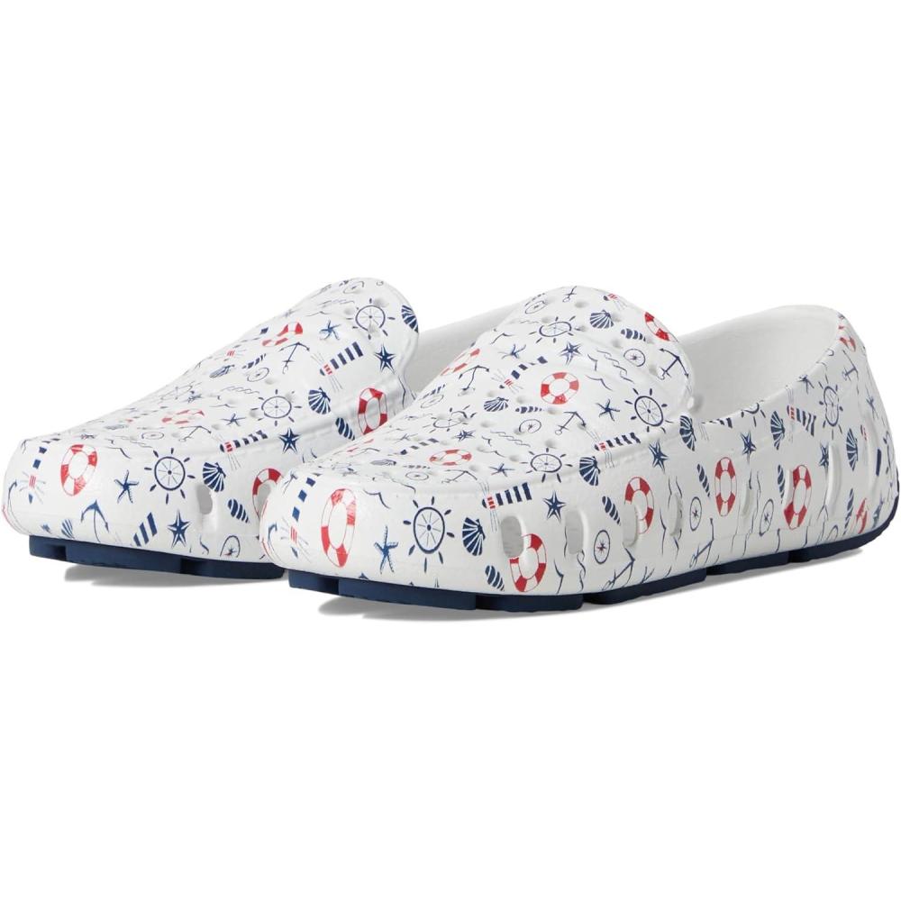 image:imageFloafers UnisexChild Prodigy Driver Print ToddlerLittle KidBig KidWhite NauticalNavy