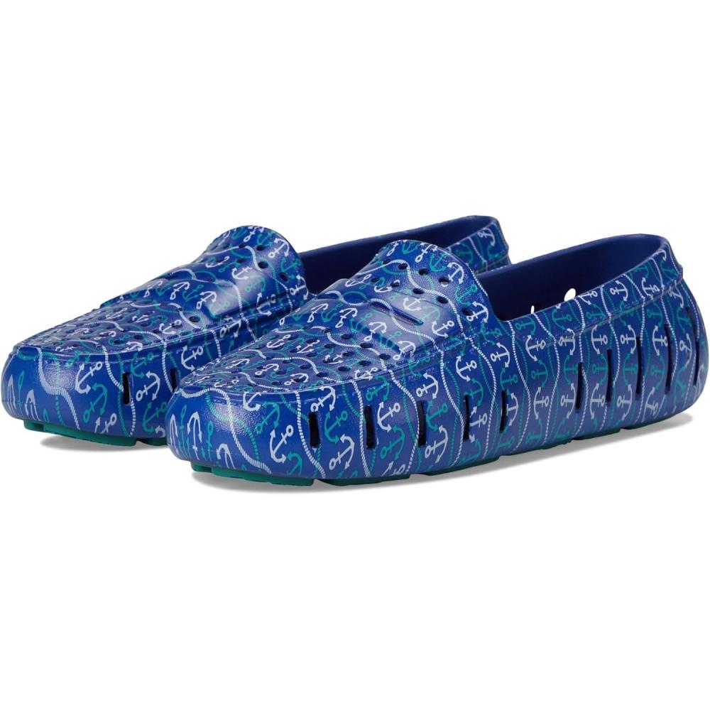 image:imageFloafers Womens Posh Driver PrintBlue Nautical AnchorTeal