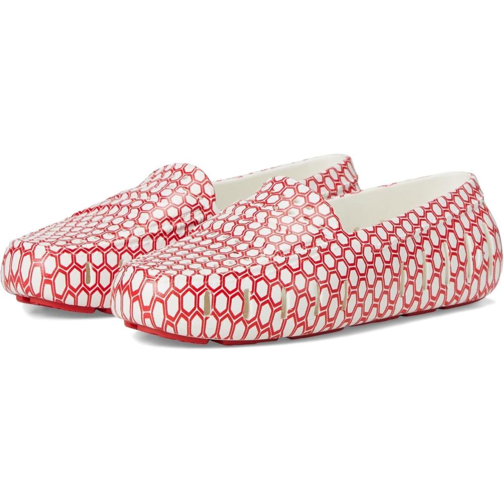 image:imageFloafers Womens Posh Driver PrintWhite HexRed