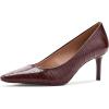 Mahogany Crocodile Print Leather