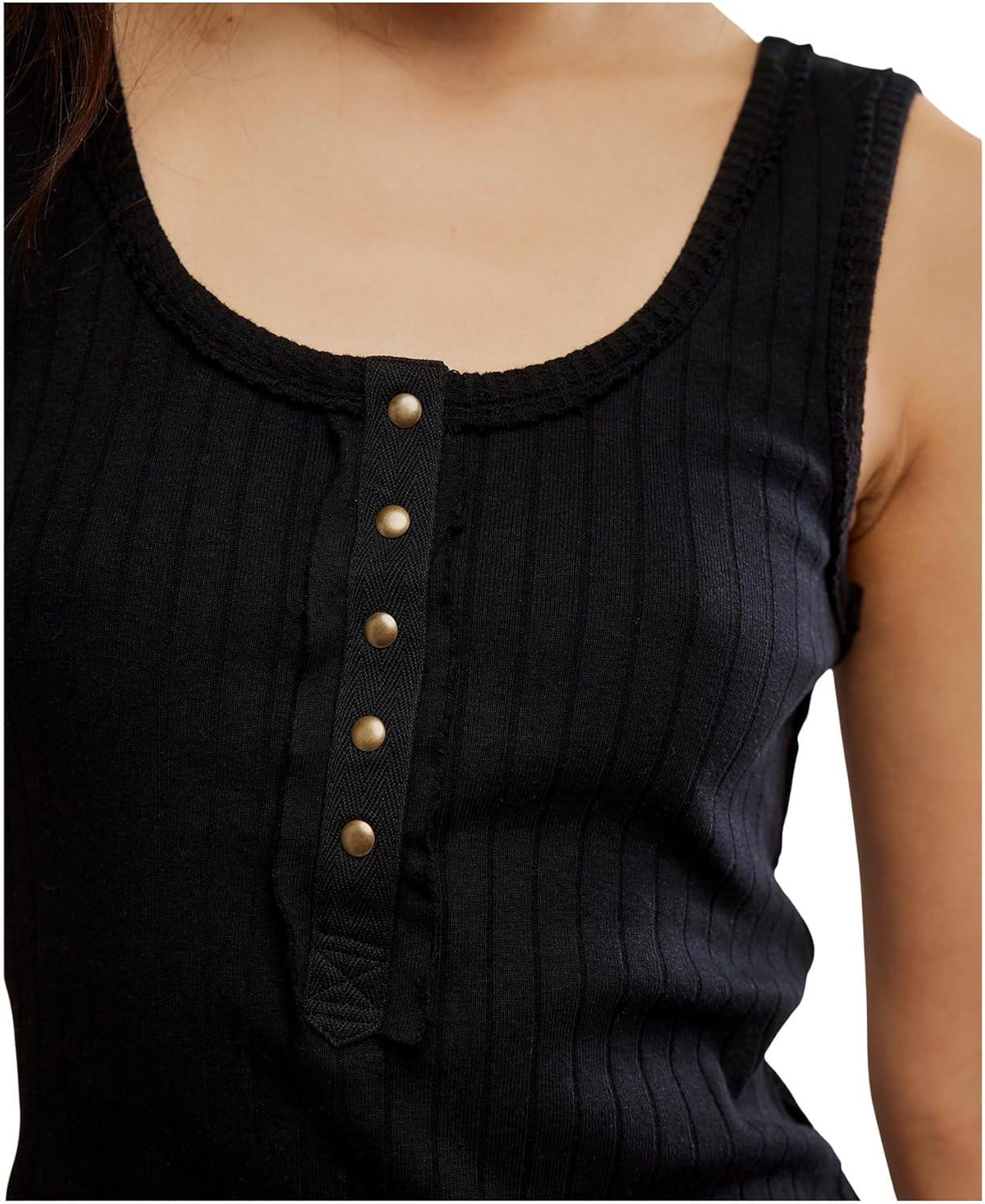 image:imageFree People Womens Care Bryson Henley TankBlack