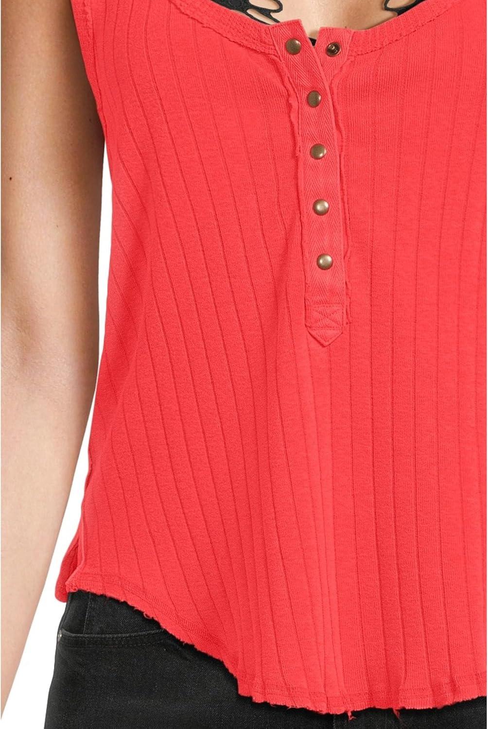 image:imageFree People Womens Care Bryson Henley TankFirey Red