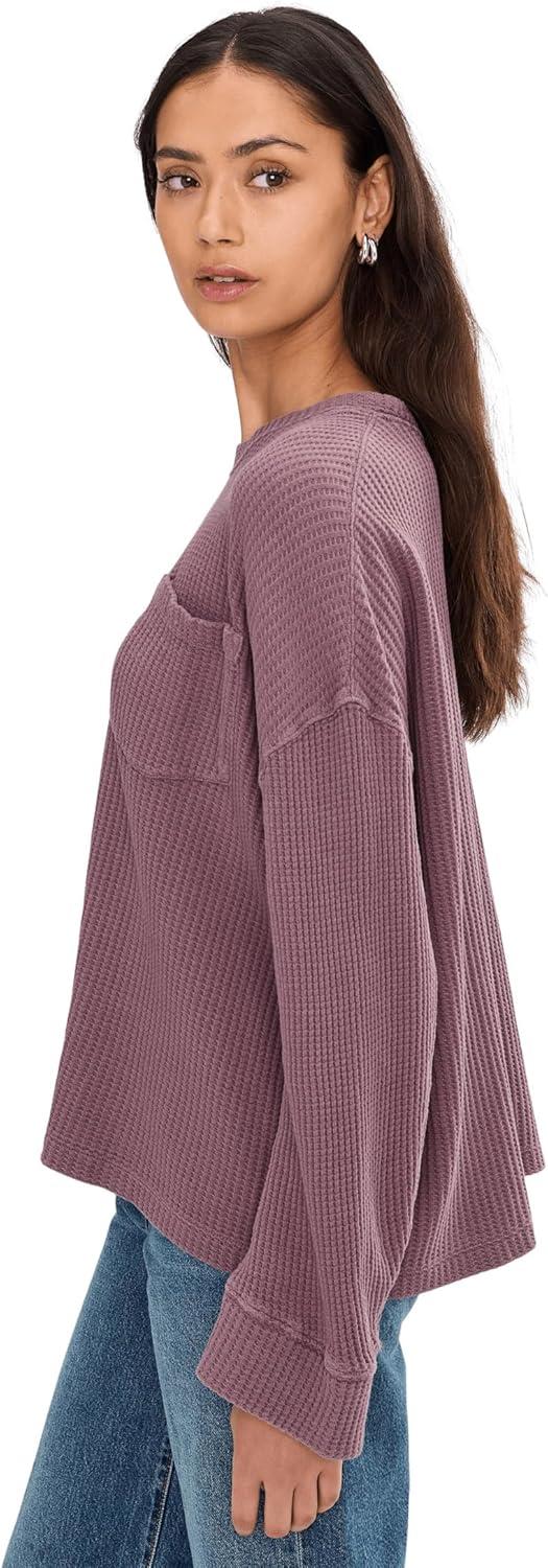 image:imageFree People Womens Dawson Pocket ThermalChocolate Grape