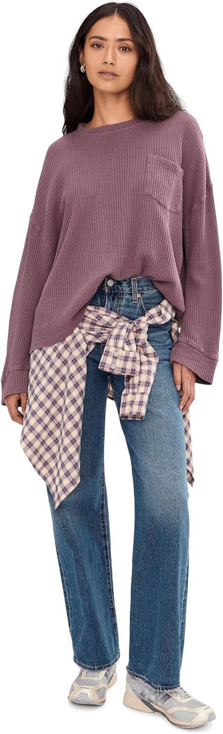 image:imageFree People Womens Dawson Pocket ThermalChocolate Grape