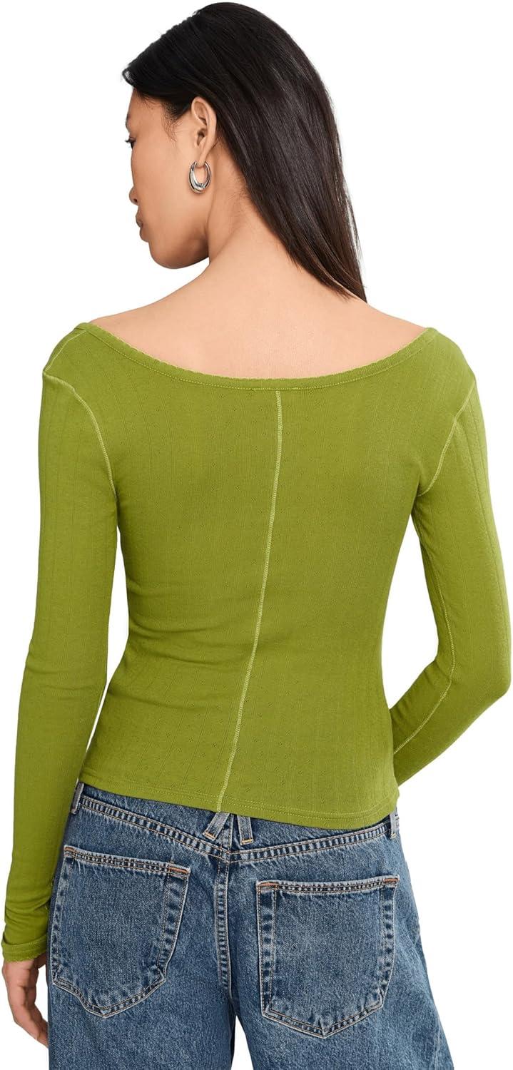 image:imageFree People Womens End Game Pointelle Long SleeveFresh Sprouts