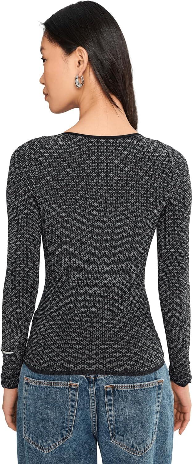 image:imageFree People Womens Love Letter Long Sleeve Black ML