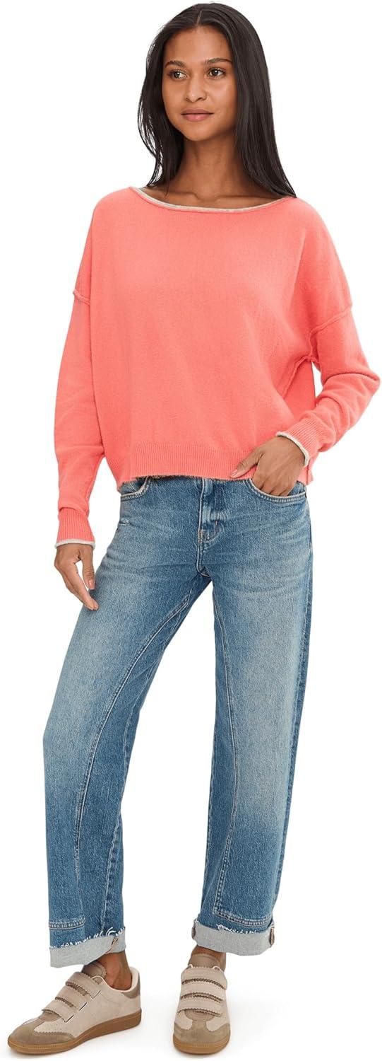 image:imageFree People Womens See Me PulloverCoral Rimson Combo