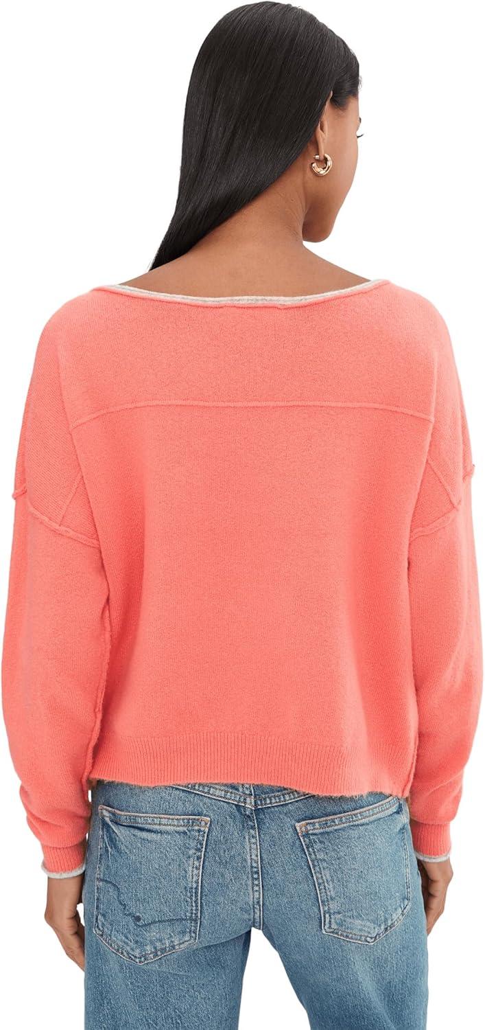 image:imageFree People Womens See Me PulloverCoral Rimson Combo