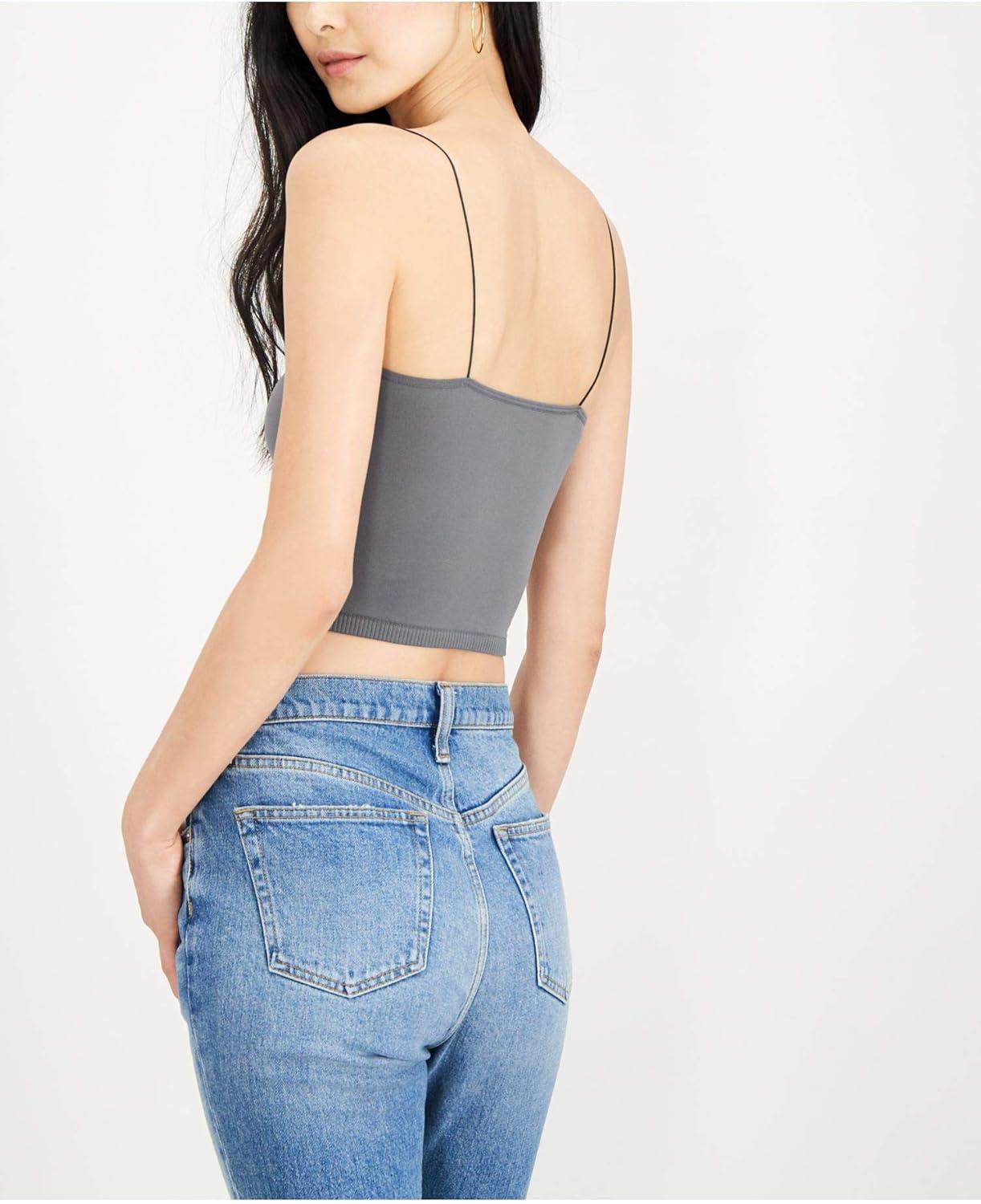 image:imageFree People Womens Skinny Strap Seamless BramiDark Grey
