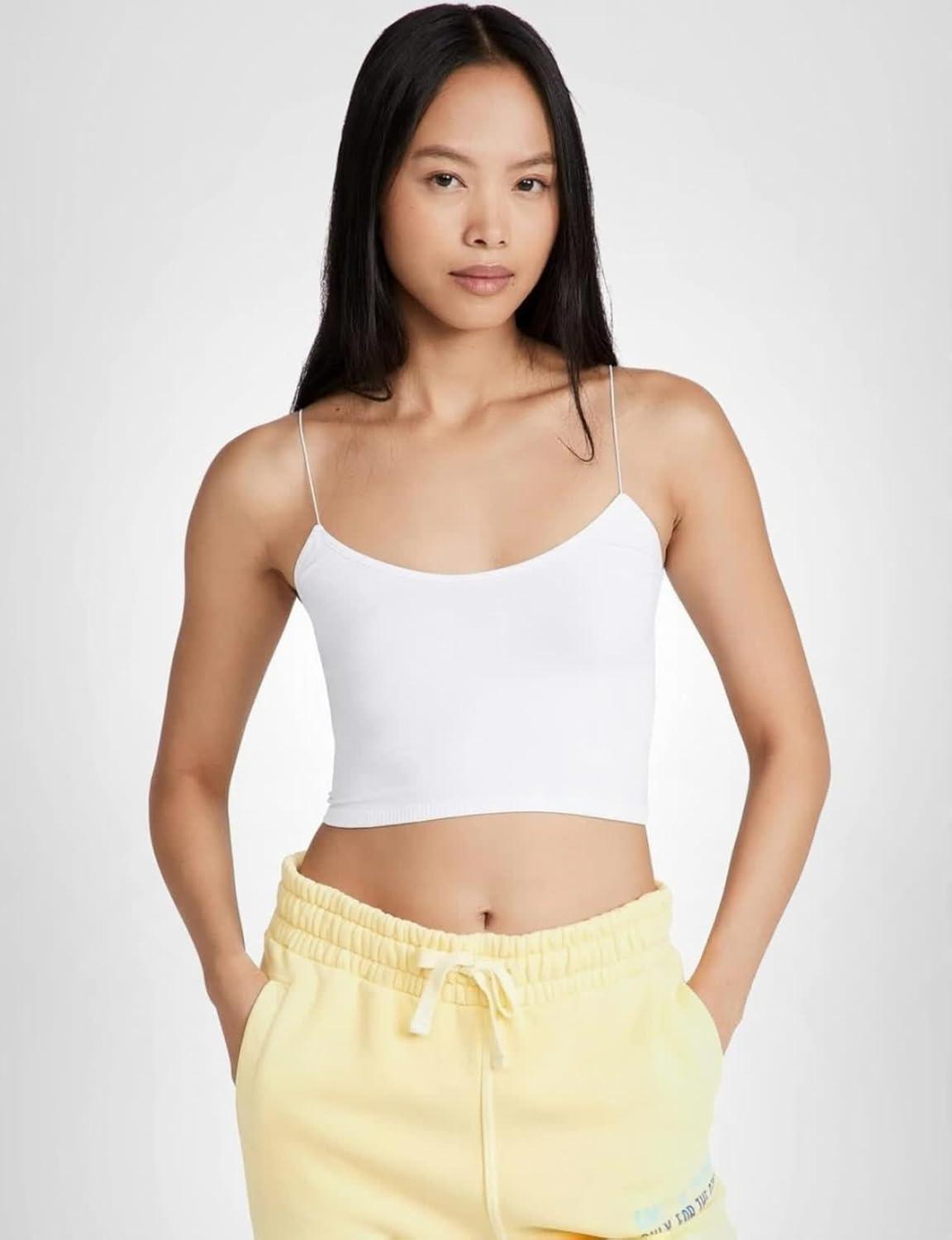 image:imageFree People Womens Skinny Strap Seamless BramiWhite