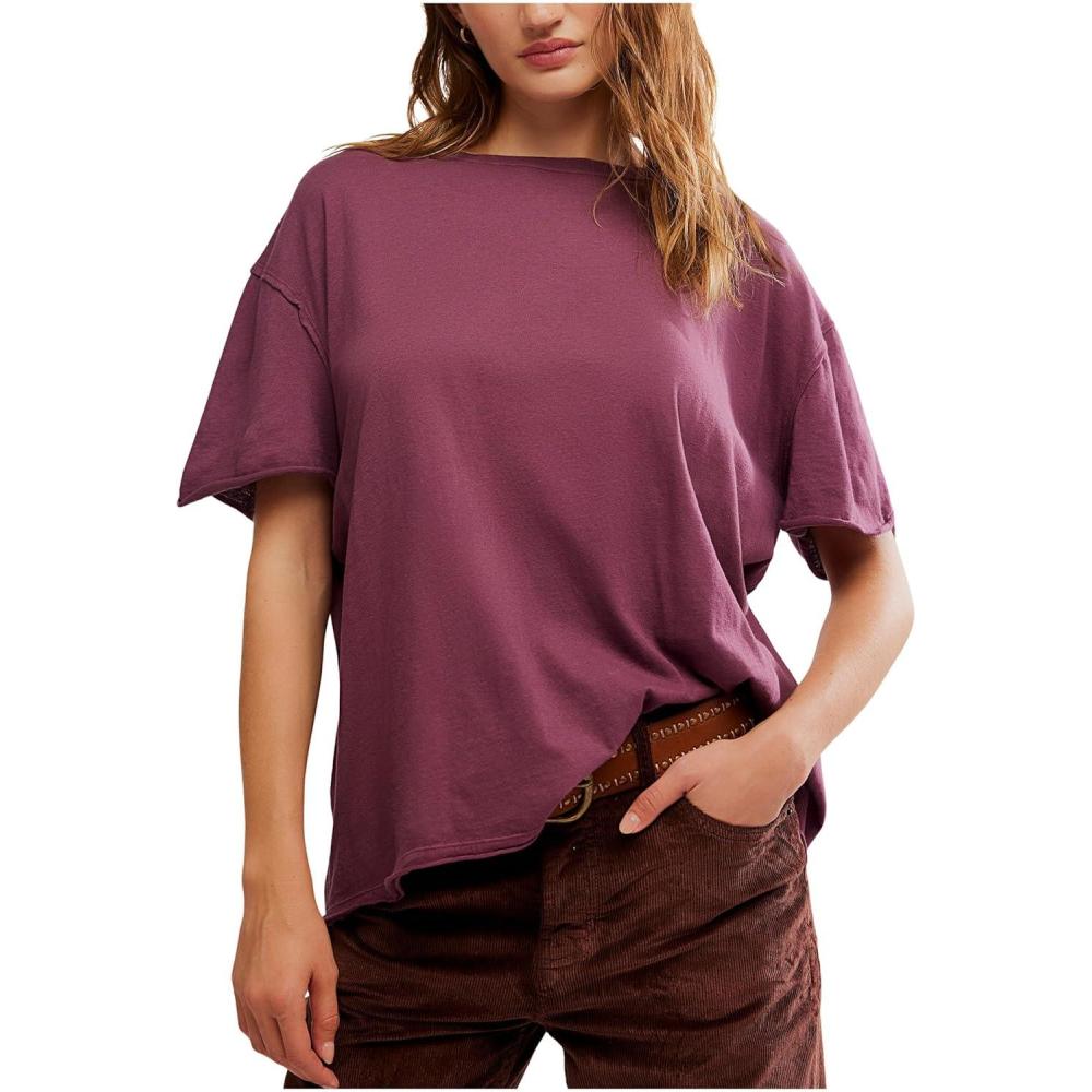 image:imageFREE PEOPLE Nina Tee Maroon